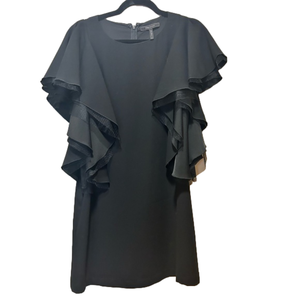 BCBG MaxAzria Ruffle Sleeve Cocktail Dress Size 6 Elegant Party Wedding LBD